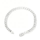 925 Sterling Silver Classic Cable Hollow Chain Bracelet for Men