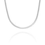 925 Sterling Silver Snake Chain Necklace – Smooth Minimal Silver Chain for Women & Men | Zaviraa