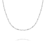 925 Sterling Silver Rope Chain Necklace – Minimal Twisted Silver Chain for Women & Men