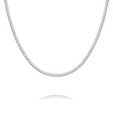 925 Sterling Silver Classic Curb Chain Necklace – Polished Link Silver Chain for Women & Men | Zaviraa