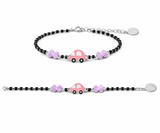 Kids Pink Car Nazariya Bracelet – 925 Silver