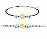 Kids Crown Evil Eye Nazariya Bracelet ā 925 Silver