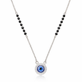 925 Sterling Silver Evil Eye Mangalsutra Necklace for Women