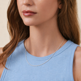925 Sterling Silver Rope Chain Necklace – Minimal Twisted Silver Chain for Women & Men