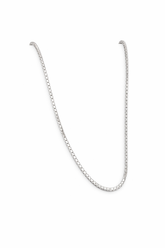 Men’s 925 Sterling Silver Box Chain | Classic Solid Silver Chain for Men