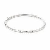 Hammered Texture Women Kada in 925 Silver | Minimal Elegant Openable Bracelet