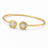 Round Charm Studded Women Kada in 925 Silver | Open Cuff Bracelet