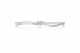 Sterling Silver Minimal Heart CZ Designer Bracelet Kada for Women
