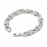 925 Sterling Silver Multi Interlocking Link Men’s Bracelet