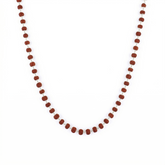 Zaviraa 925 Sterling Silver Rudraksha Mala (8MM Beads) | Natural Rudraksh Chain Mala for Men & Women | Pure Chandi Spiritual Necklace | Daily Wear & Meditation Jewellery