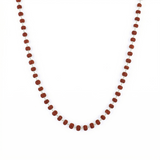 Zaviraa 925 Sterling Silver Rudraksha Mala (8MM Beads) | Natural Rudraksh Chain Mala for Men & Women | Pure Chandi Spiritual Necklace | Daily Wear & Meditation Jewellery