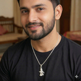 925 Sterling Silver Little Krishna Pendant Chain for Men & Women | Bal Krishna Makhan Pendant