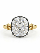 Zaviraa 6.00 CT Cushion Moissanite Engagement Ring for Women – Georgian Antique Victorian Style Solitaire Ring in 925 Sterling Silver Gold Plated | Luxury Proposal Ring