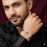 Men’s 925 Sterling Silver Minimal Flat Kada | Premium Mirror Finish Bracelet for Men