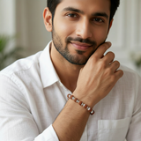 Rudraksha Silver Bracelet for Men and Boys (6.5MM) | Zaviraa