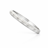 Men's Checkered Silver Kada | Designer Bracelet | 925 Sterling Silver