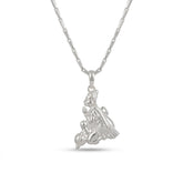 925 Sterling Silver Veer Hanuman Pendant Chain for Men | Bajrangbali Blessing Pendant with Gada