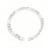 Gents Silver Oval Shape Link Bracelet Zaviraa 1