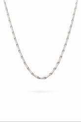 Men's 925 Silver Pipe Link Chain Necklace | Zaviraa