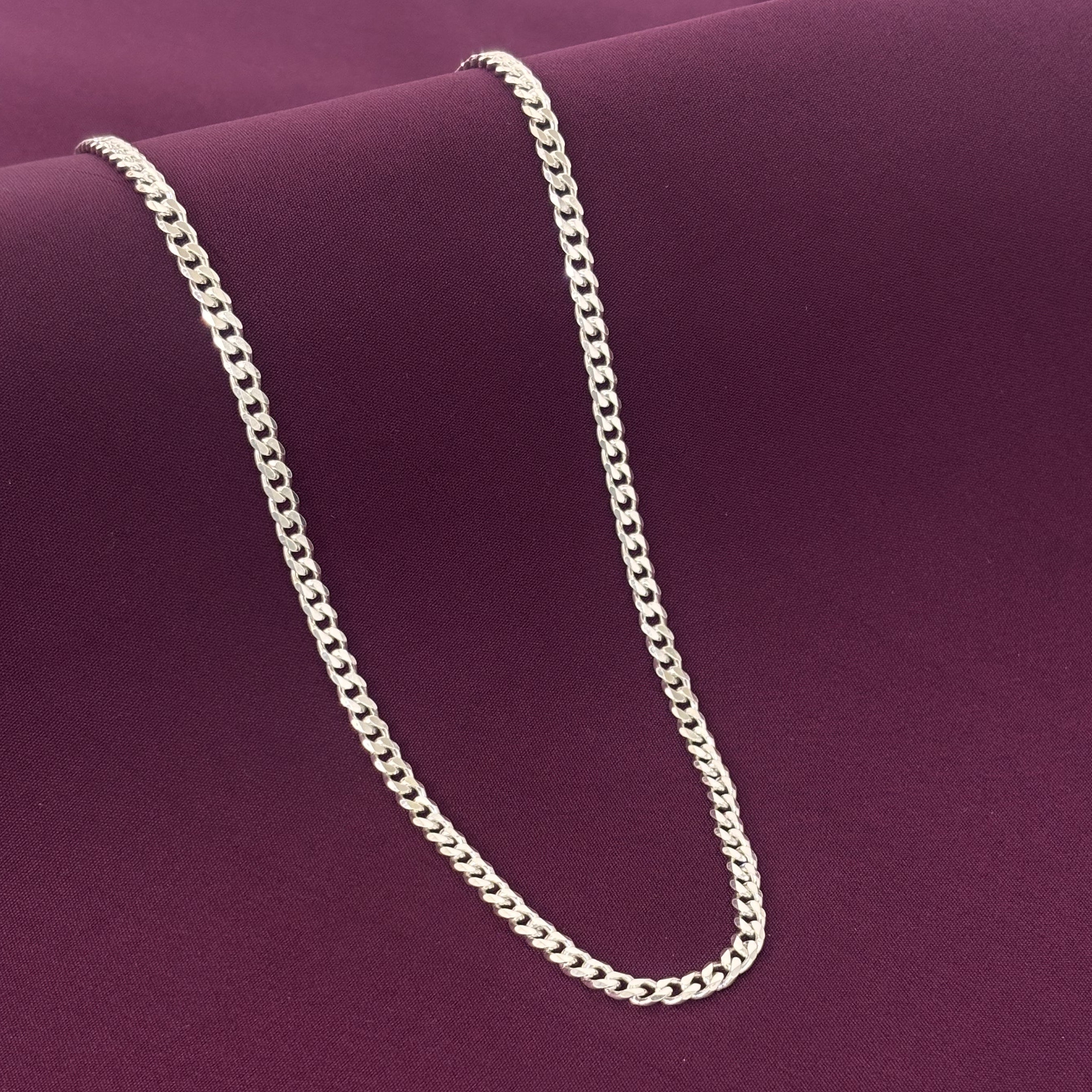 Gents Silver curb classic chain Zaviraa 1