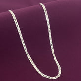 Gents Silver curb link chain Zaviraa 1