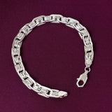 Gents Silver rectangular Bracelet Zaviraa 1