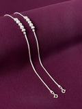 925 Sterling Silver Minimal Beaded Anklet for Women