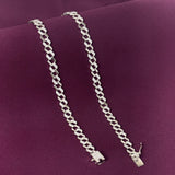 Men’s 925 Sterling Silver Cuban Chain | Classic Diamond-Cut Silver Chain