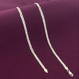 Men’s 925 Sterling Silver Curb Link Chain | Classic Solid Silver Chain for Men