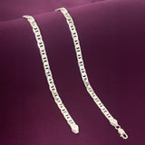 Men’s 925 Sterling Silver S-Link Chain | Designer Solid Silver Chain for Men