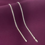 Men’s 925 Sterling Silver Curb Chain | Classic Solid Silver Chain for Men
