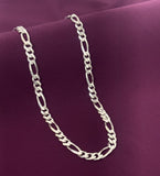 Men’s 925 Sterling Silver Figaro Chain | Classic 3+1 Link Silver Chain