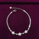 925 Sterling Silver Star Bracelet for Women | CZ Studded Ladies Bracelet