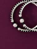 925 Sterling Silver Black Beads Kids Nazariya Bangles (Pair)