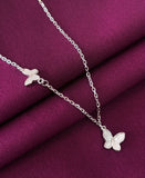 925 Sterling Silver Butterfly Pendant Necklace with Chain for Women