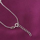 925 Sterling Silver Leaf Curve Pendant Necklace with Chain for Women