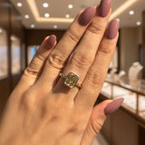 Zaviraa 3.00 CT Radiant Cut Yellow Moissanite Engagement Ring for Women β 925 Sterling Silver Bezel Set Solitaire Ring | Minimal Luxury Proposal Ring