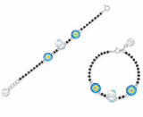 Kids Kitty Evil Eye Nazariya Bracelet – 925 Silver
