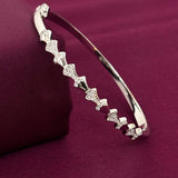 Sterling Silver CZ Designer Bracelet Kada for Women