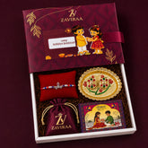 Krishna Rakhi Hamper | Premium 925 Silver Divine "कृष्ण" Rakhi Hamper |Bestseller Special Silver Rakhi Hamper For This Rakshabandhan