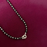 925 Sterling Silver Minimal Infinity Mangalsutra with Black Bead Chain