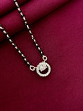 925 Sterling Silver Circular Solitaire Mangalsutra Necklace for Women