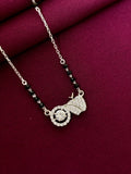 925 Sterling Silver Modern Circular Solitaire Mangalsutra Necklace for Women