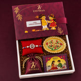 PYARE BHAIYA Rakhi Hamper | Premium 925 Silver Divine PYARE BHAIYA Rakhi Hamper |Lovely Silver Rakhi Hamper For Your Lovely Brother