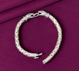 Double Face Snake Design 925 Sterling Silver Imported Premium Men’s Bracelet