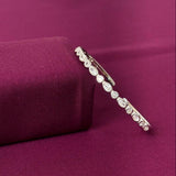 925 Silver Oval Crystal Designer Women Kada Bracelet