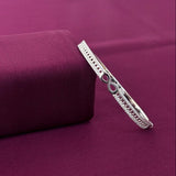 Infinity Design American Diamond Women Kada in 925 Silver | Elegant Openable Bracelet