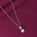 925 Silver Dragonfly Drop Pendant Necklace for Women | Elegant Solitaire Teardrop Sterling Silver Jewellery