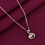 925 Silver Swan Pendant Necklace for Women