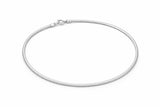 Plain Snake Chain 925 Silver Anklet | Minimal Classic Payal for Women